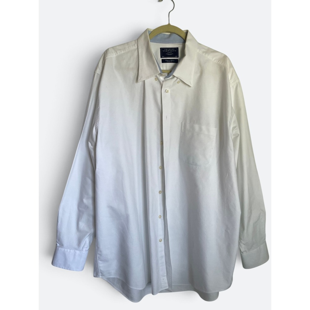 Charles Tyrwhitt White Oxford Shirt Button Down XXL Classic Fit Elevated Basic